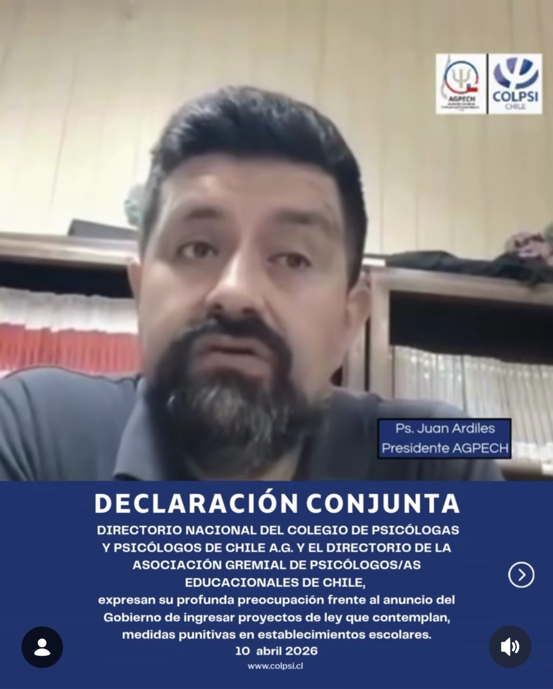 Declaración conjunta con COLPSI